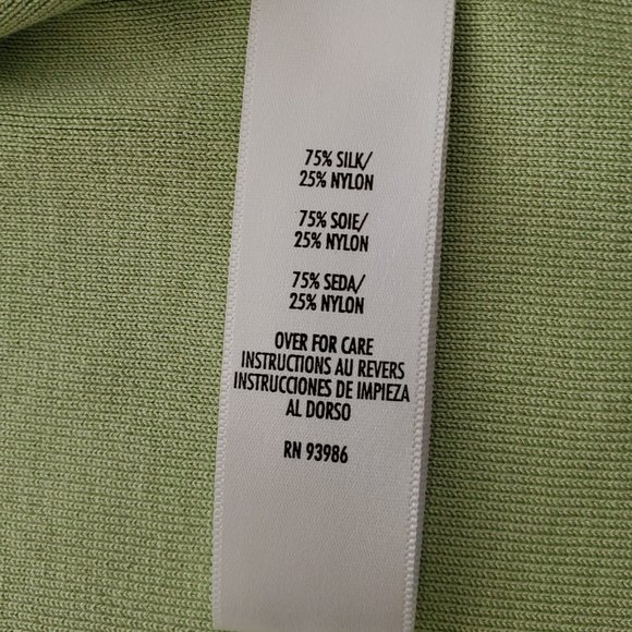 Petite Sophisticate Silk Stretch Cardigan & Shell Set | NWT | P | Light Green - Picture 12 of 16